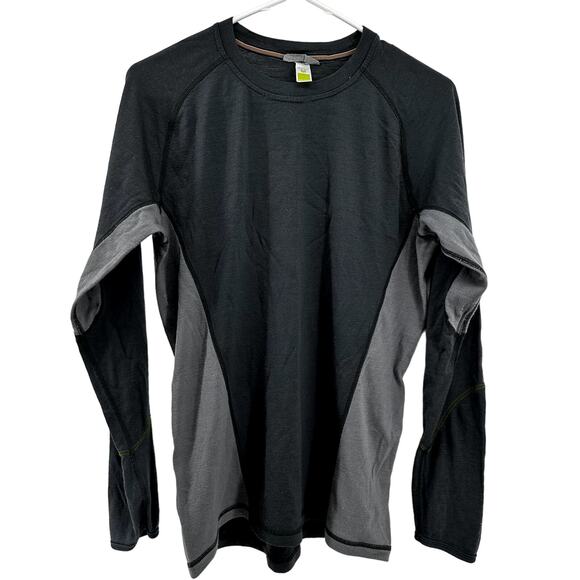 Smartwool Merino Wool 195 Crew Long Sleeve Base Layer UPF 35 Jersey Rib Gray M - Picture 1 of 5